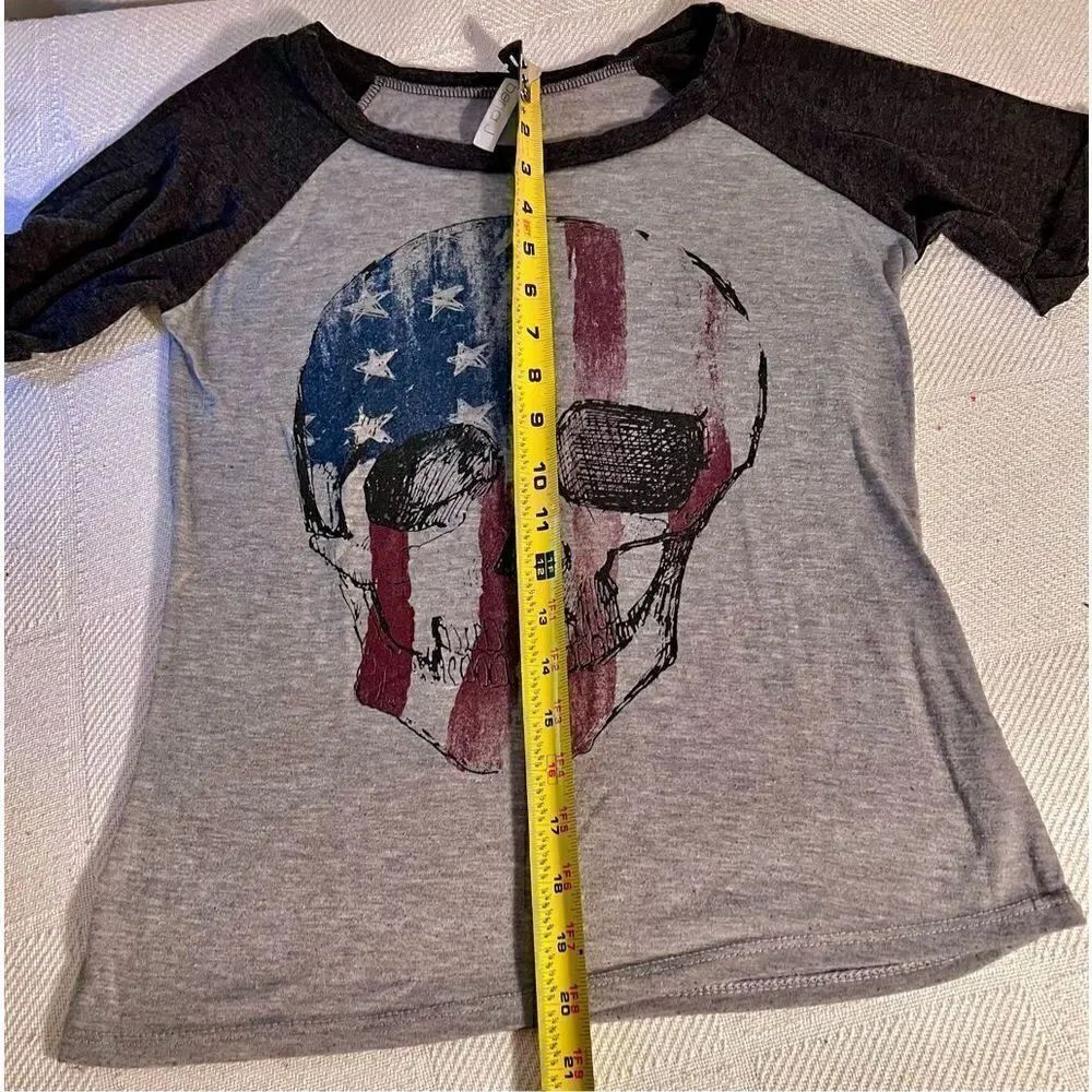 Bena J Americana Skull T Shirt Size Small - Picture 7 of 9